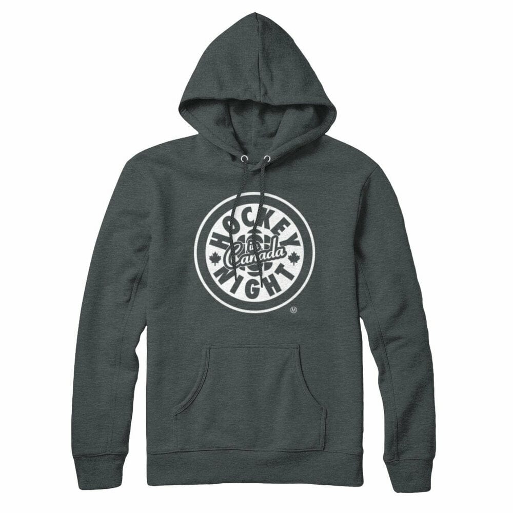 Hockey Night In Canada White Logo Hoodie Charcoal Heather