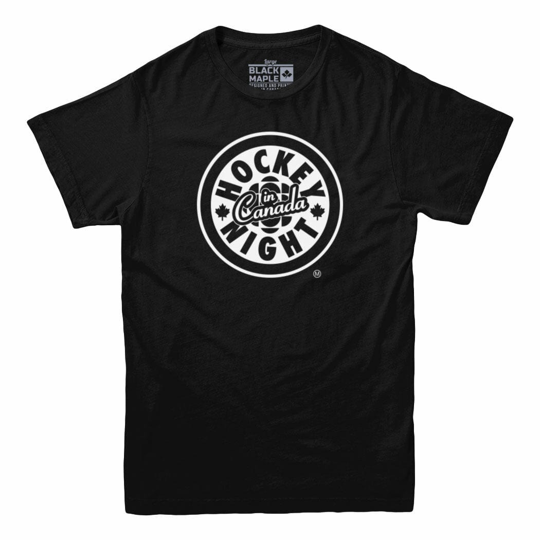 Hockey Night In Canada White Logo Men's T-shirt Black