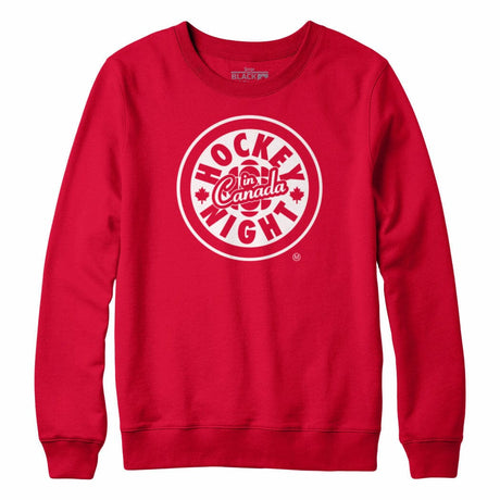 Hockey Night In Canada White Logo Crewneck Sweatshirt Red