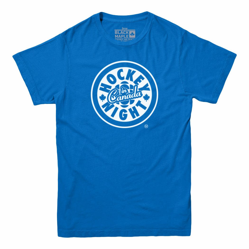 Hockey Night In Canada White Logo Men's T-shirt Royal