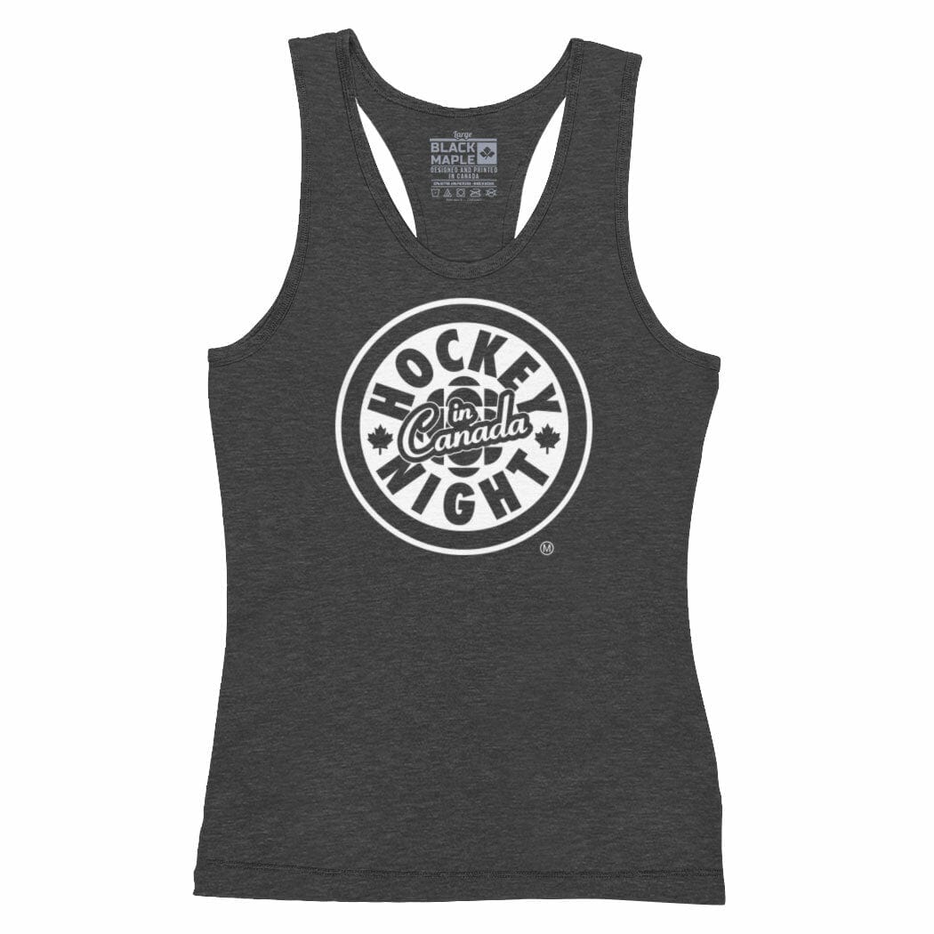 Hockey Night In Canada Women's Racerback Tanktop Charcoal Heather