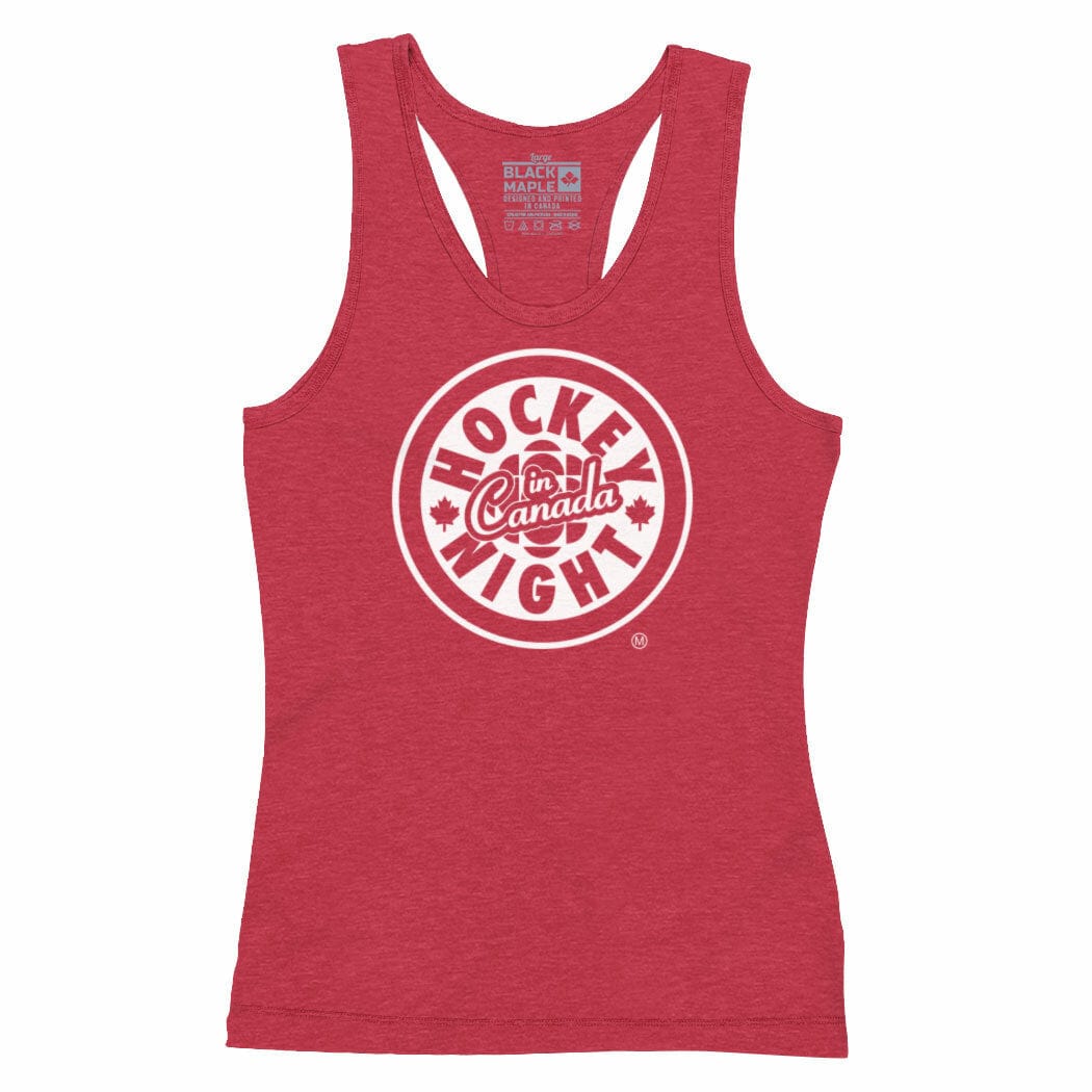Hockey Night In Canada Women's Racerback Tanktop Red Heather