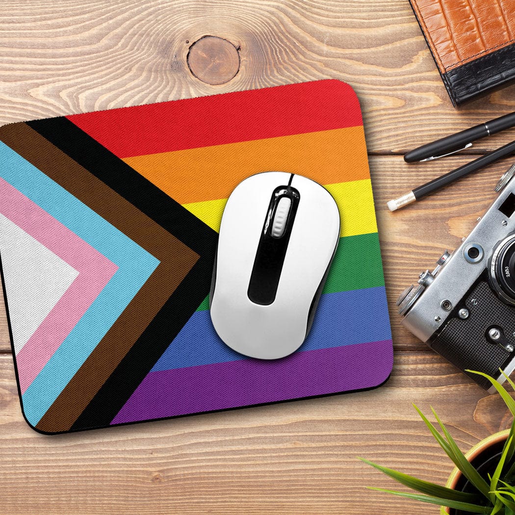LGBTQ+ Progress Pride Flag Mouse Pad