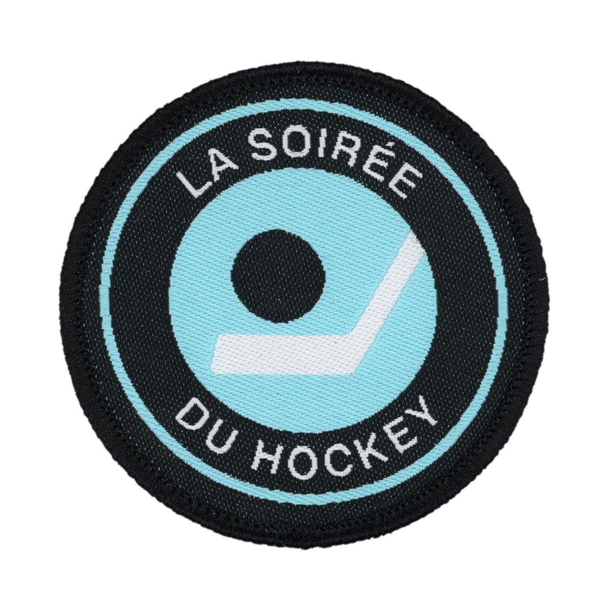 La Soir e Du Hockey Logo Embroidered Patch Black Maple Trading Co la-soir-e-du-hockey-logo-embroidered-patch-black-maple-trading-co