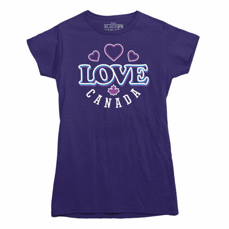 Love Canada Women's Tshirt Purple