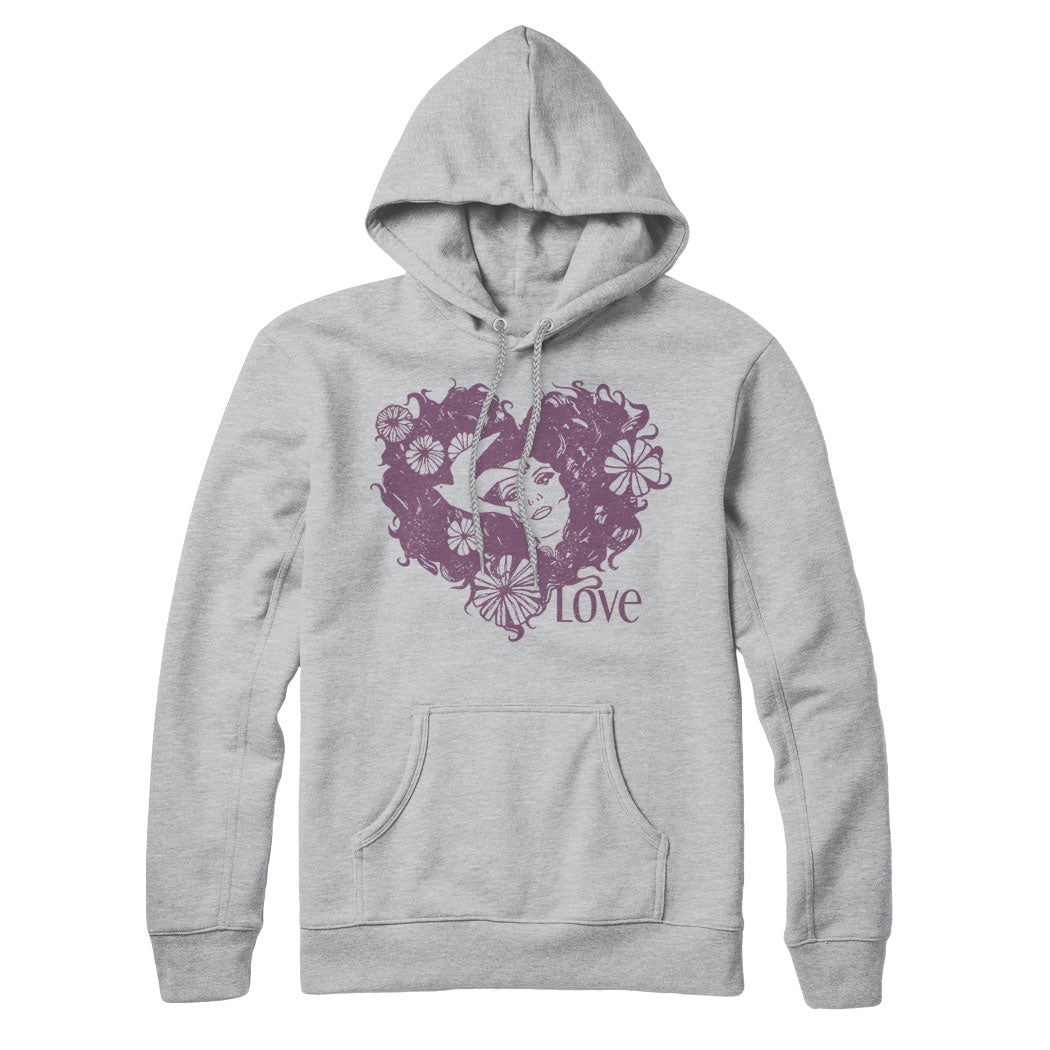 Love Hippie Hair Sweatshirt and Hoodie