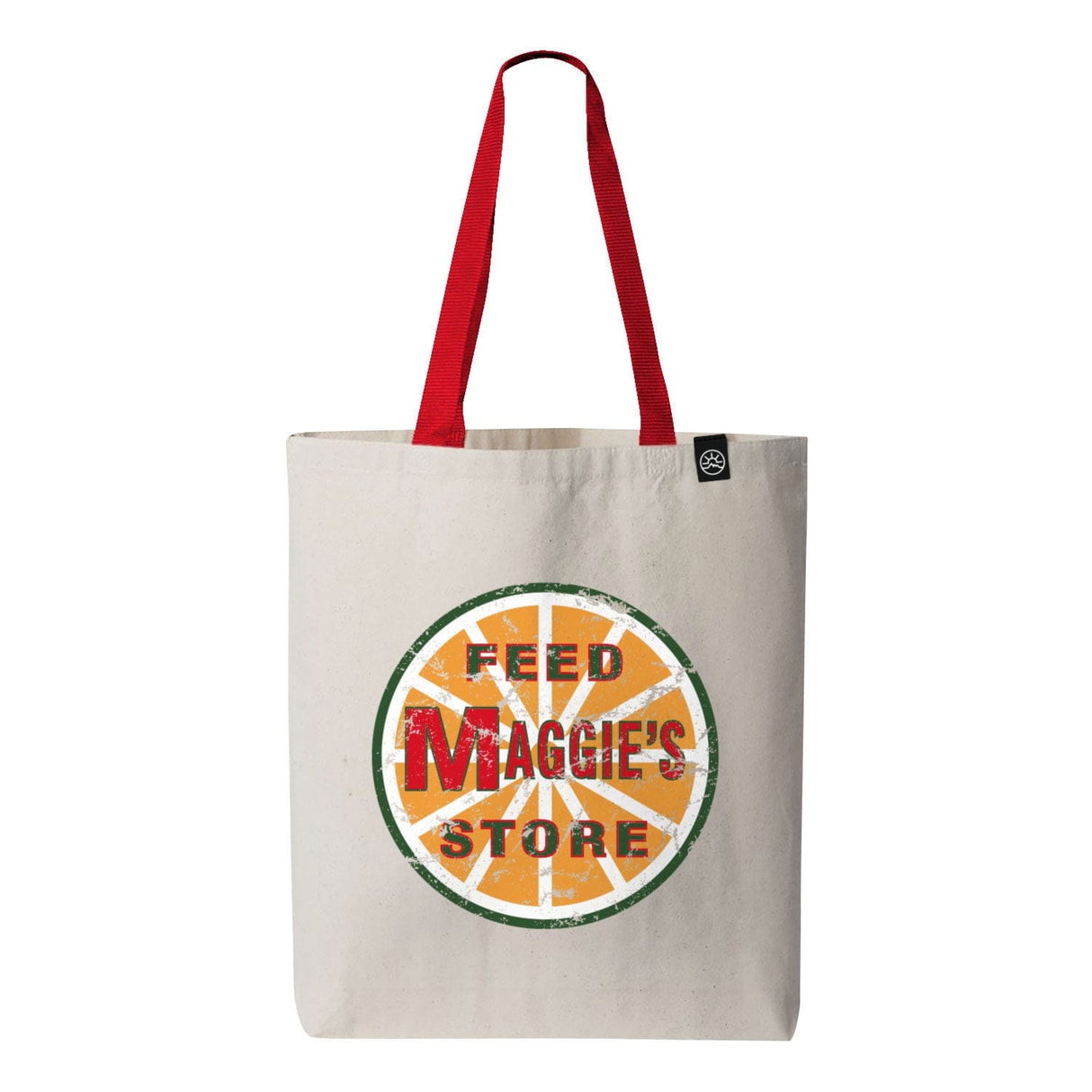 Maggies Feed Store Distressed Logo Canvas Tote Bag