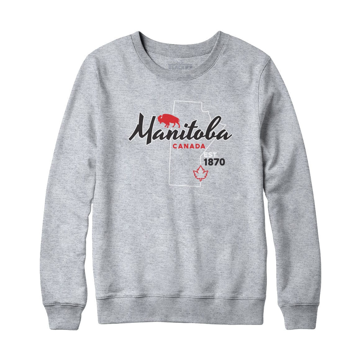 Manitoba Est 1870 Map Sweatshirt and Hoodie