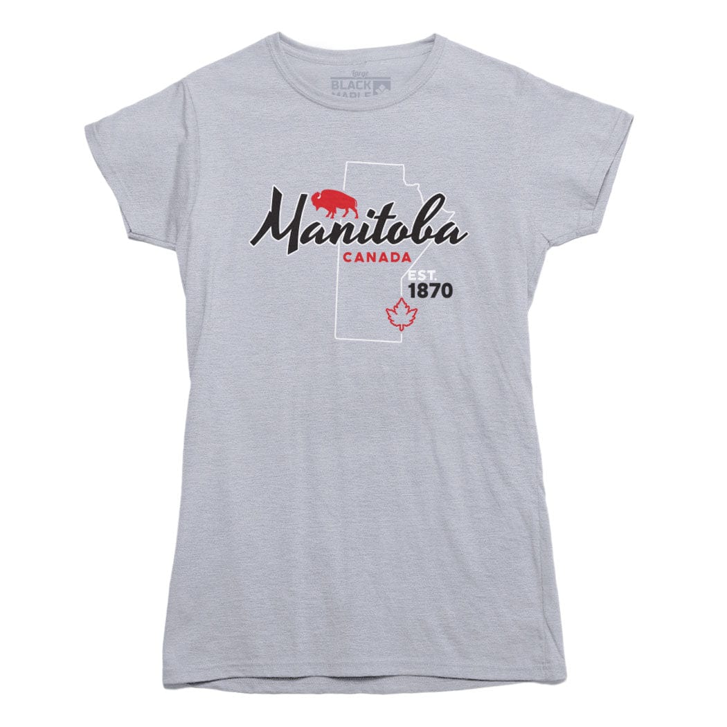 Manitoba Est 1870 Map T-shirt