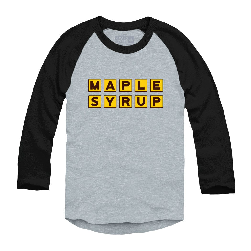 Maple Syrup Diner Logo Raglan Baseball Shirt