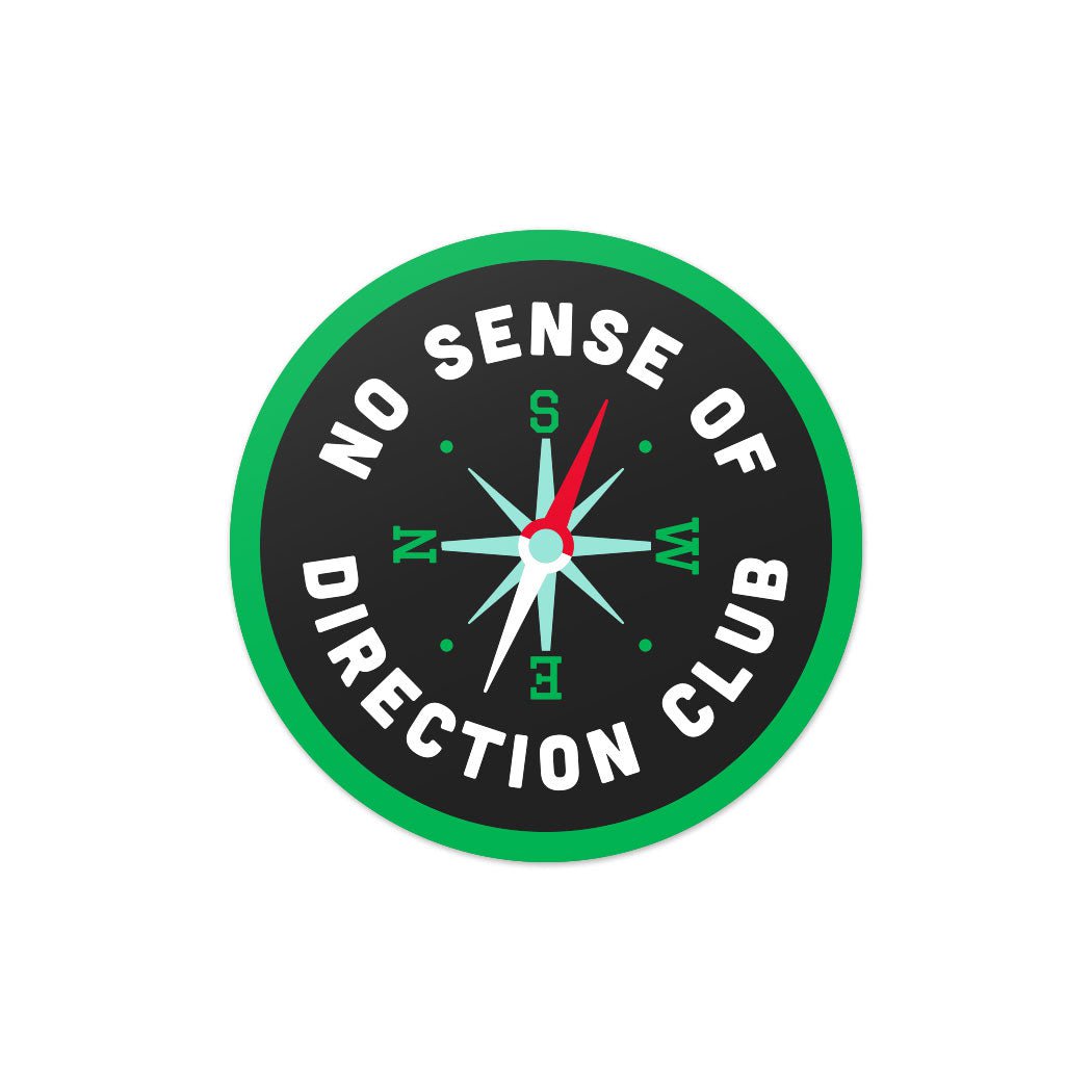 No Sense of Direction Club Sticker