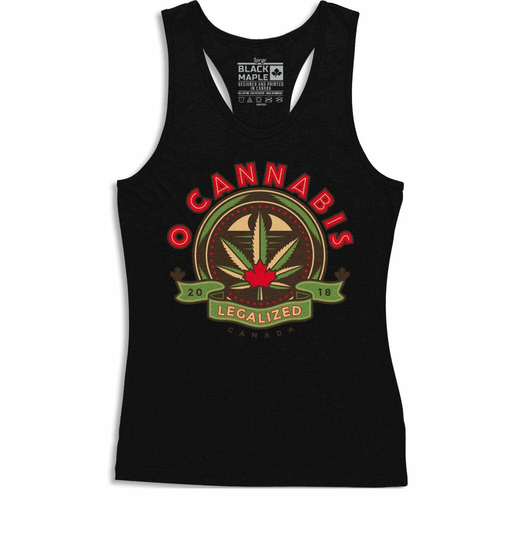 O Cannabis Legalized 2018 Ladies Black Tank Top