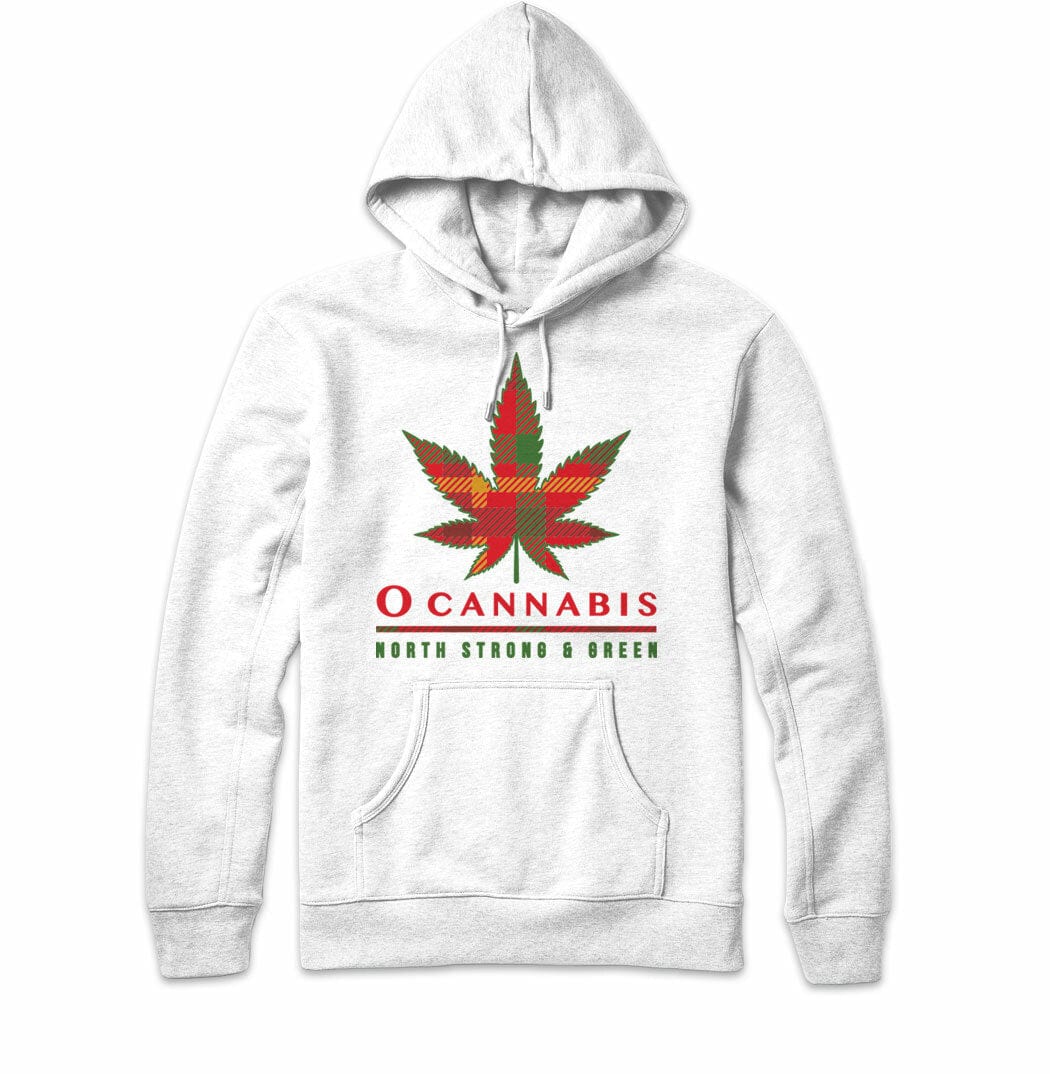 O Cannabis Tartan White Hoody