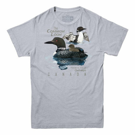 Ontario Common Loon Mens Tshirt Athletic Grey