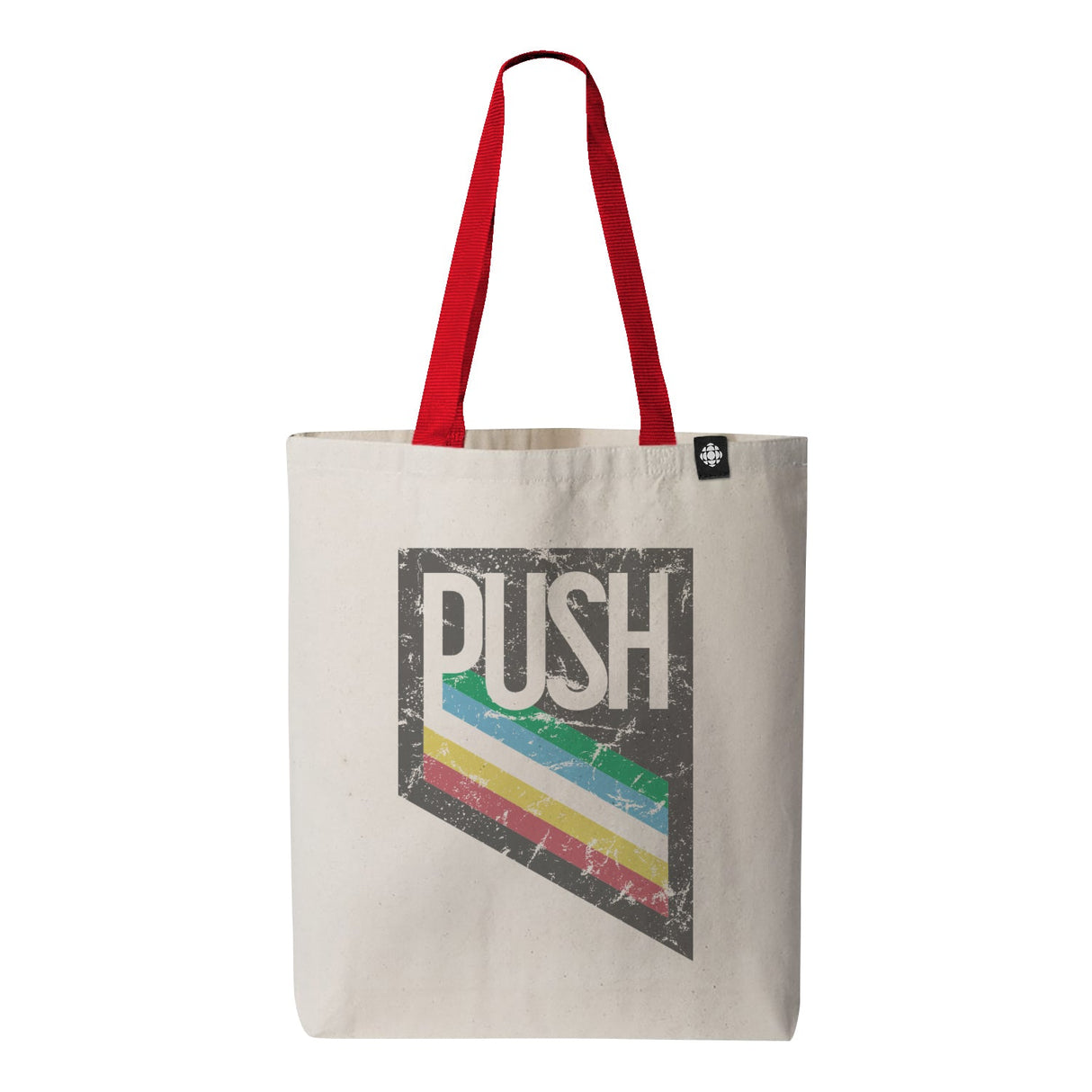 PUSH Disability Pride Design Canvas Tote Bag
