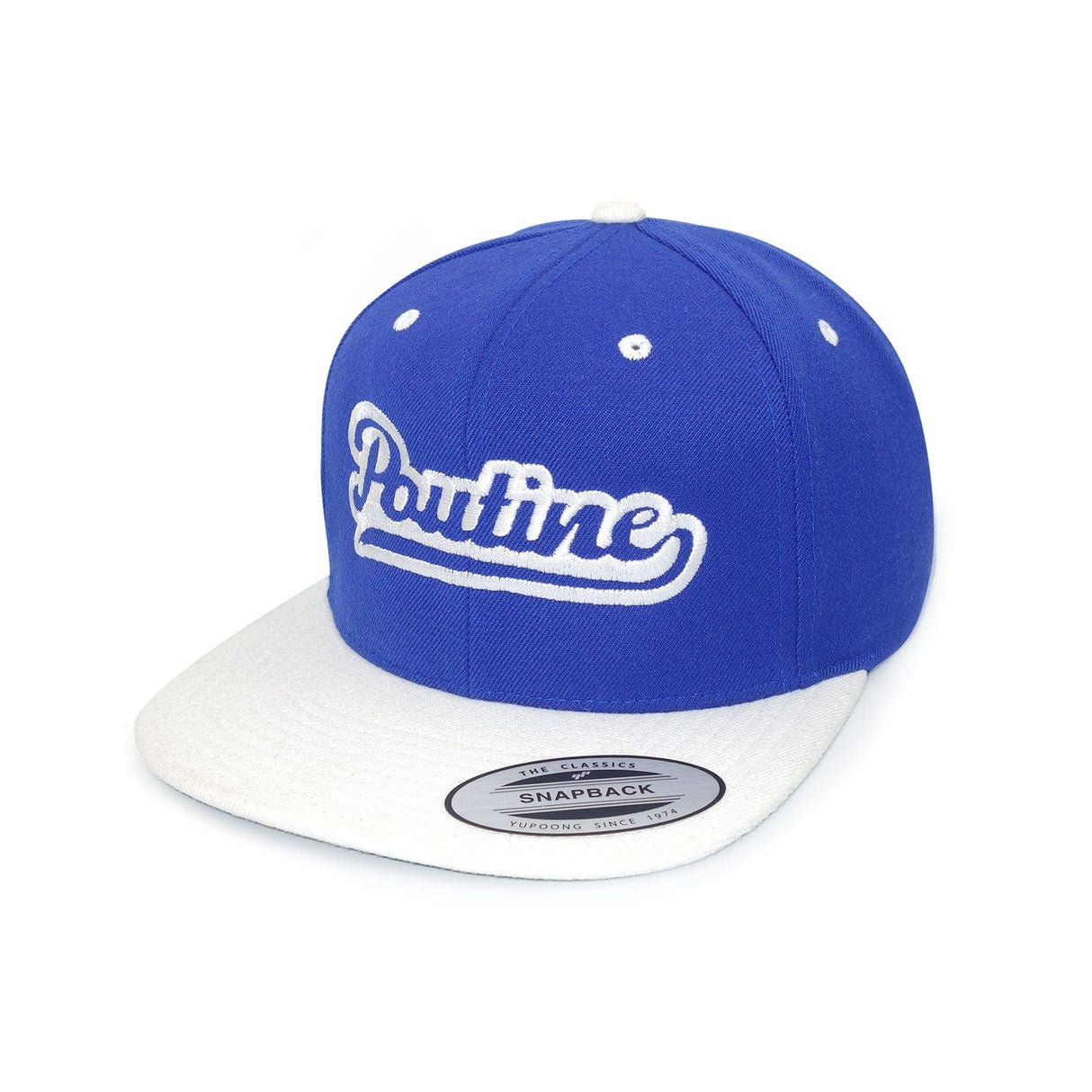 Poutine Baseball Logo Flat Brim Snapback Cap