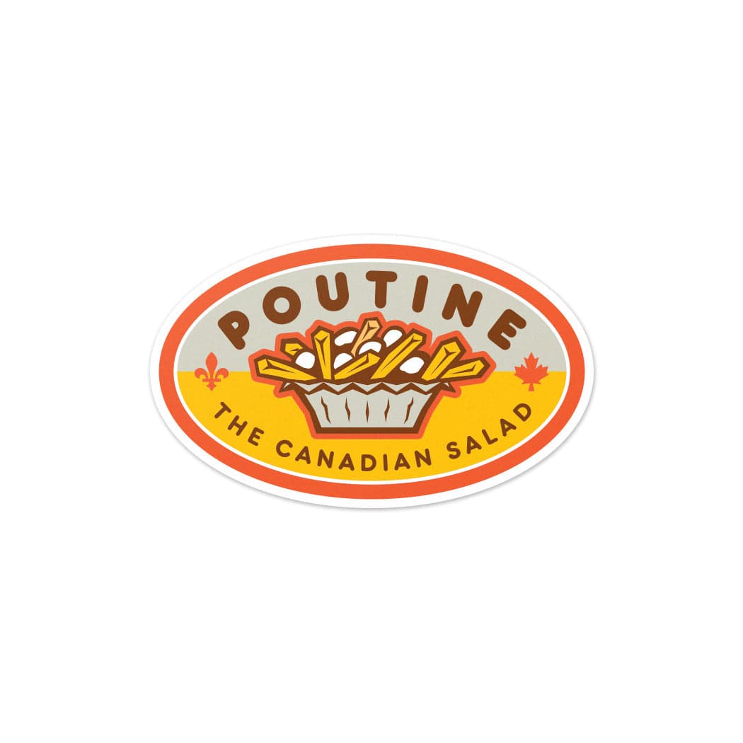 Poutine The Canadian Salad Vinyl Sticker
