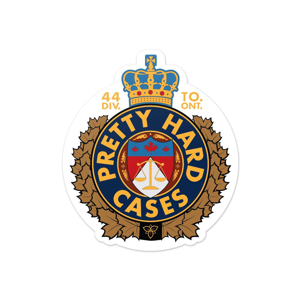 Pretty Hard Cases Badge Sticker