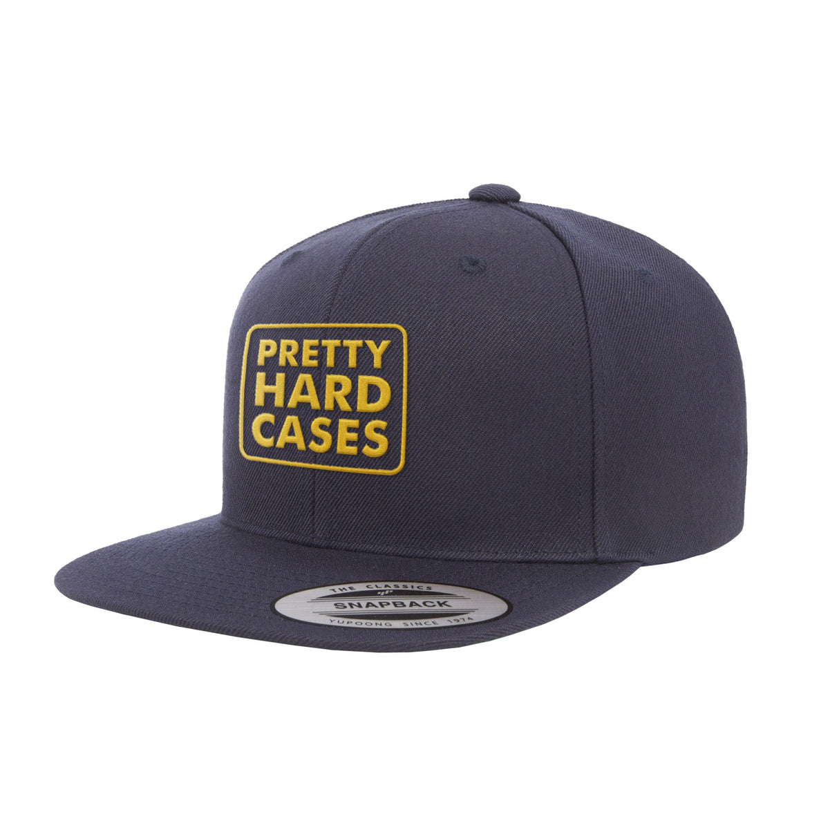 Pretty Hard Cases Stamp Logo Embroidered Flat Brim Snapback Cap