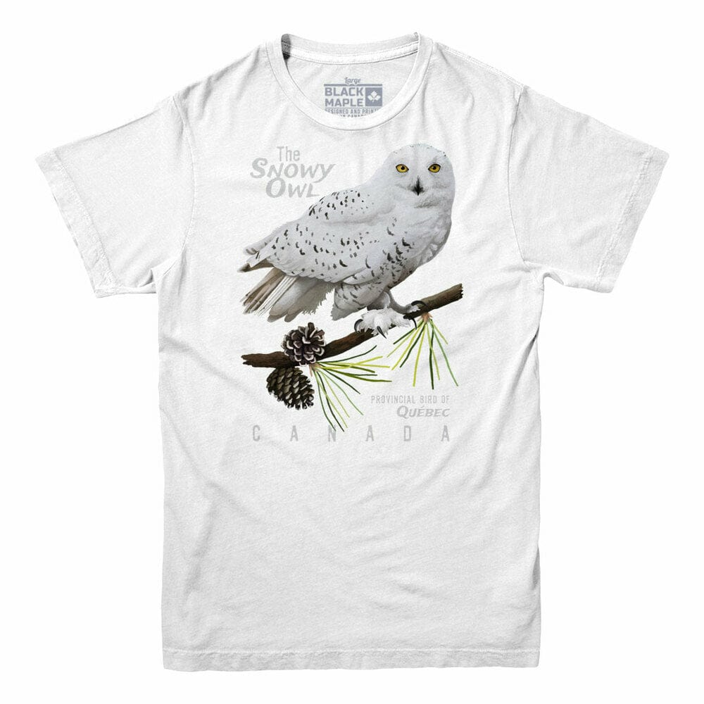 Quebec Snowy Owl Mens Tshirt White