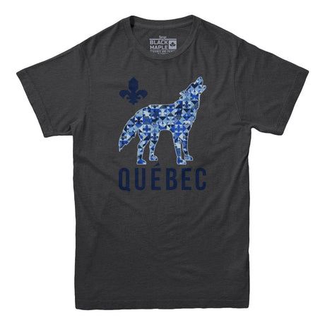 Quebec Patchwork Wolf T-Shirt