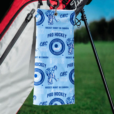 Retro Hockey Night in Canada Pattern Golf Towel