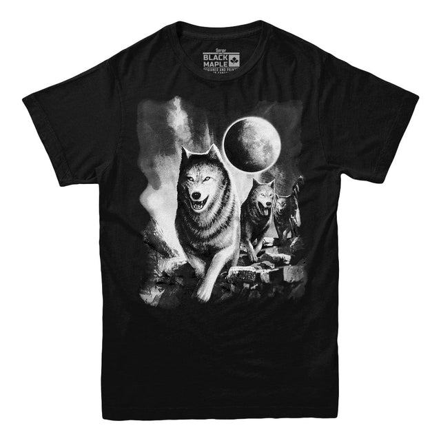 Running With the Wolfpack Men's T-shirt Black