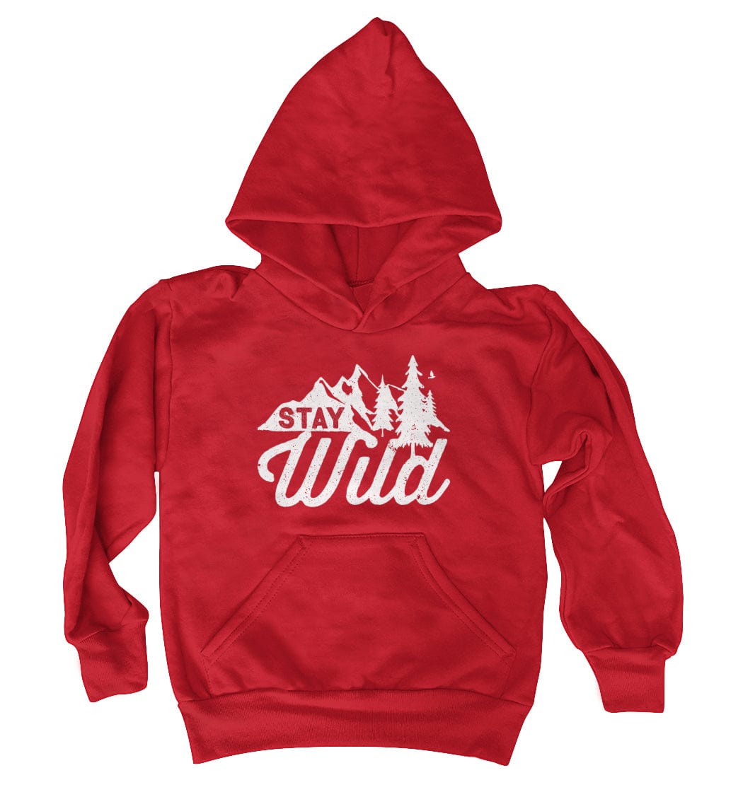 Stay Wild White Logo Kids Sweatshirt Hoodie