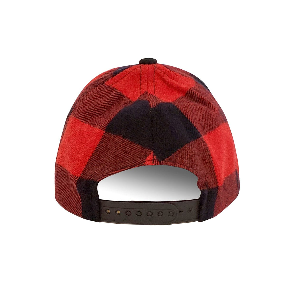 Canada Stay Wild Polar Bear Red Check Snapback Cap