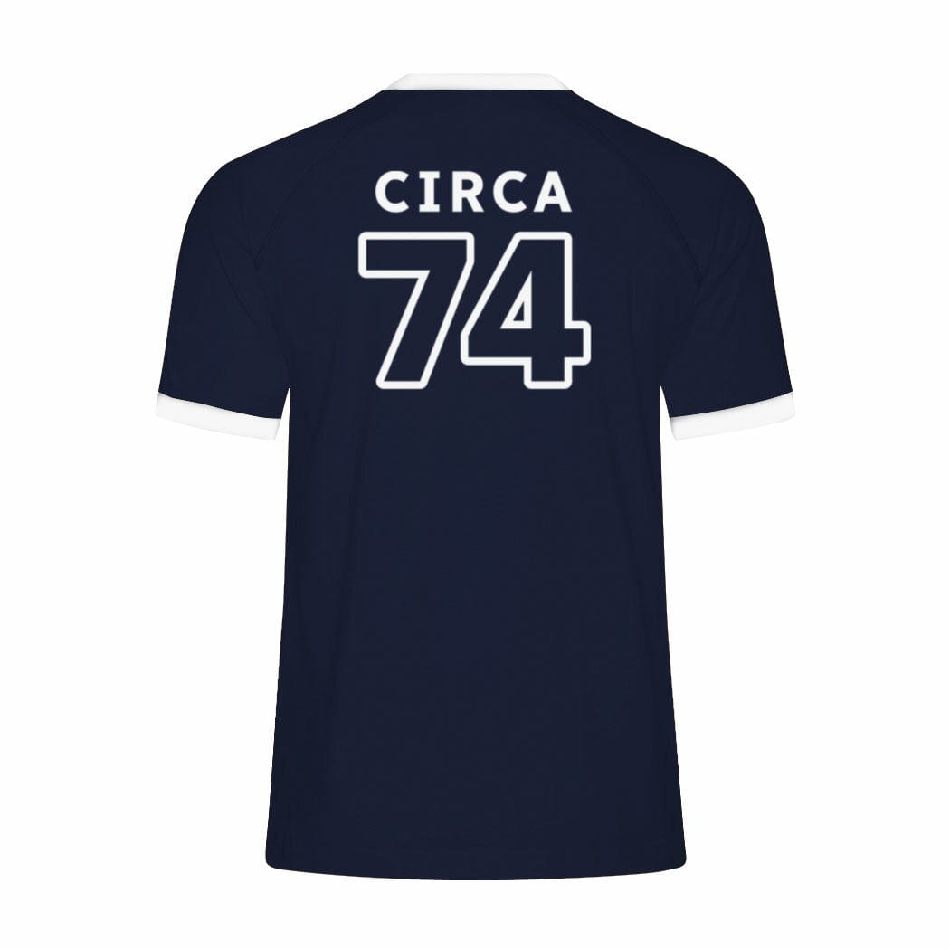 CBC 74 Retro Stripe Ringer Tee Navy with White