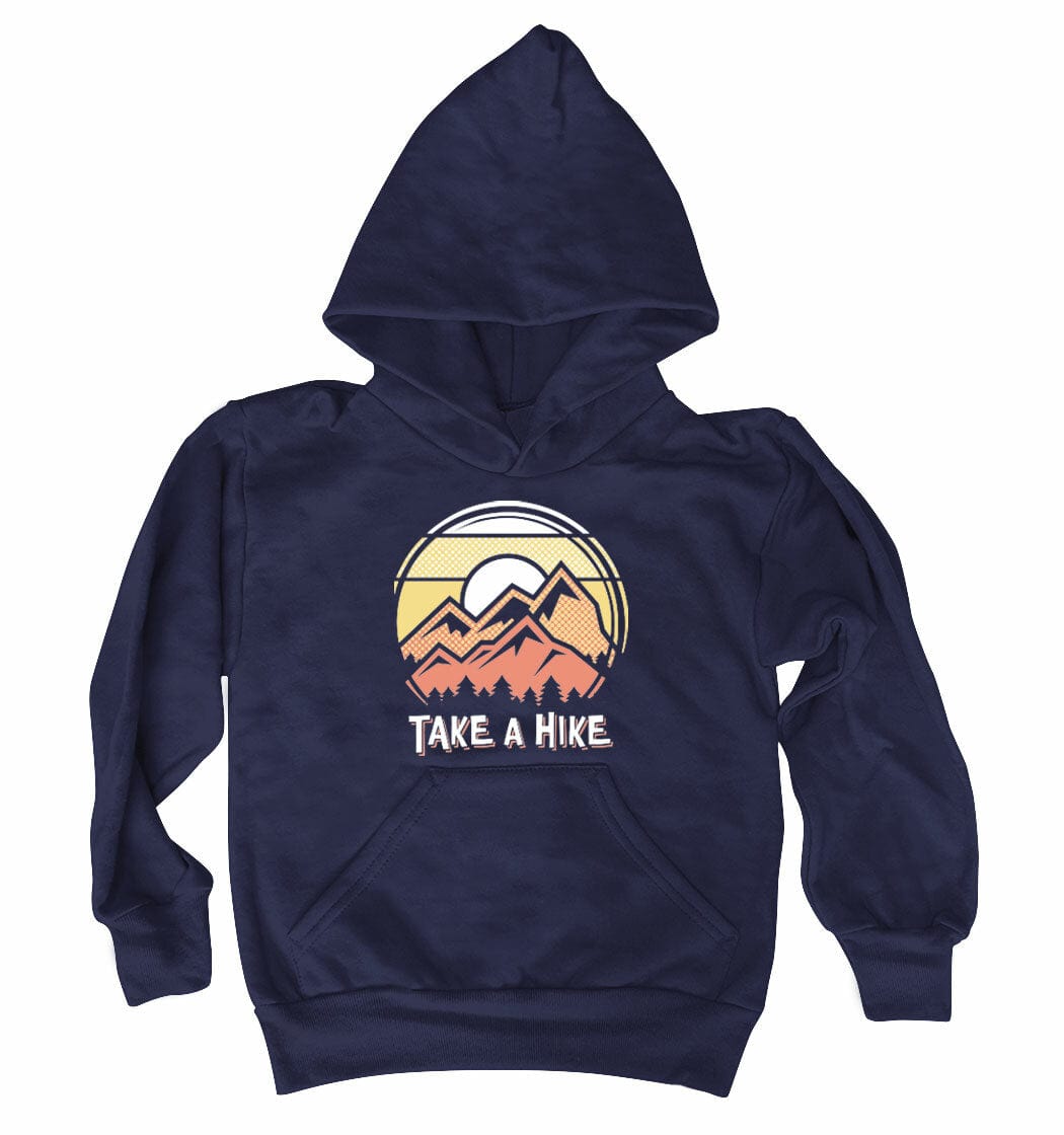 Take a Hike Kids Hoody Navy