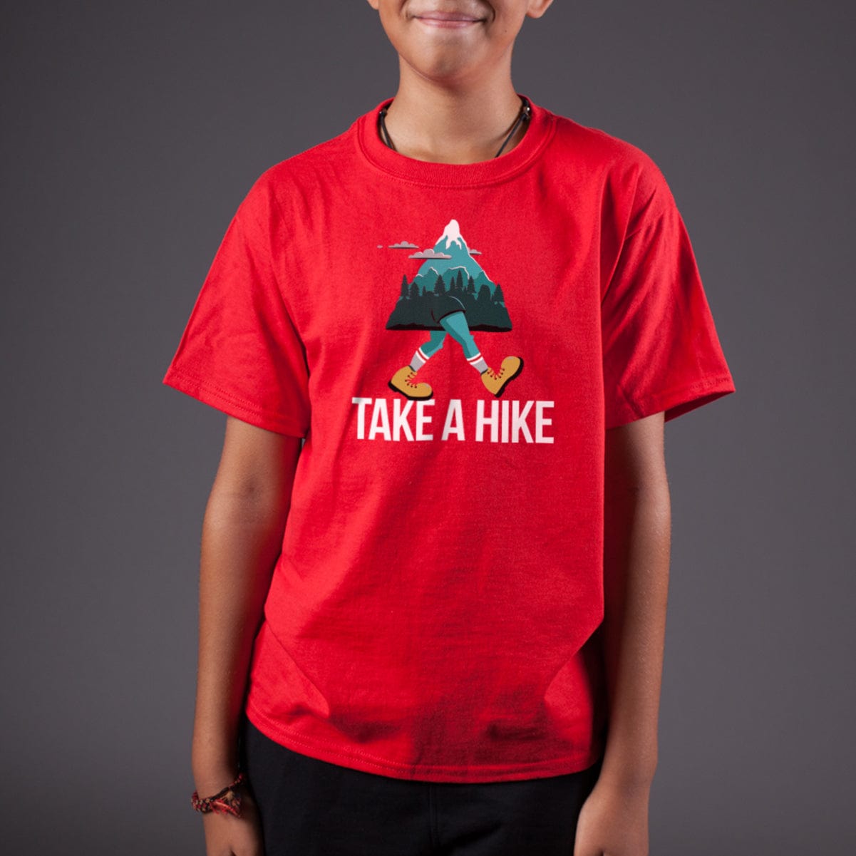 Take A Hike Walking Mountain Kids T shirt