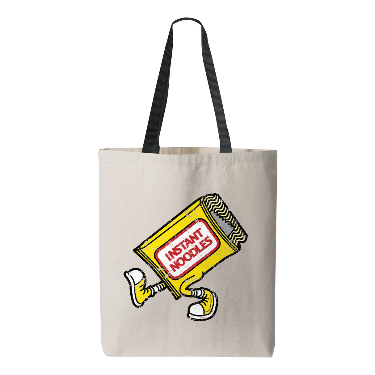 The Best Instant Noodles Canvas Tote Bag Natural with Black