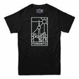 Toronto Stained Glass Light Print Mens T-shirt Black