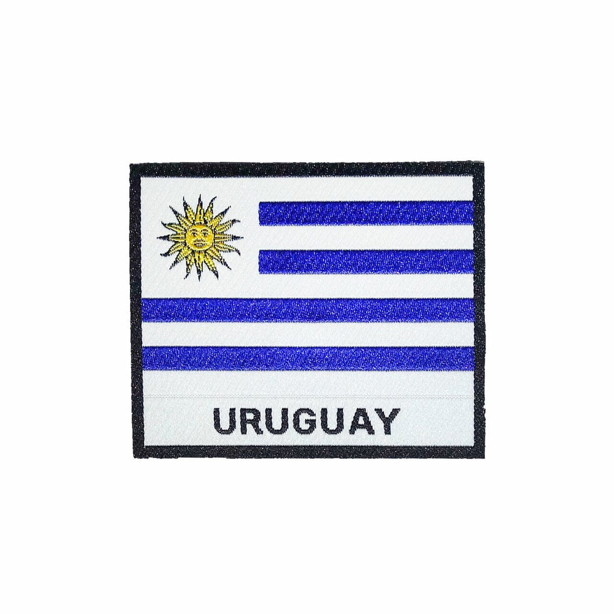 Uruguay Flag Black Frame Iron On Patch