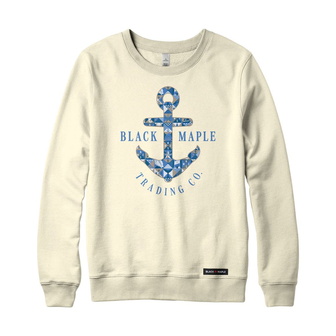 Anchor Patchwork Crewneck Sweatshirt