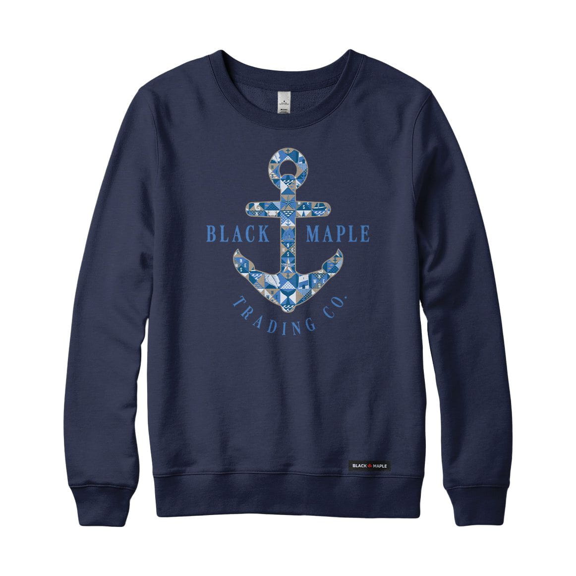 Anchor Patchwork Crewneck Sweatshirt