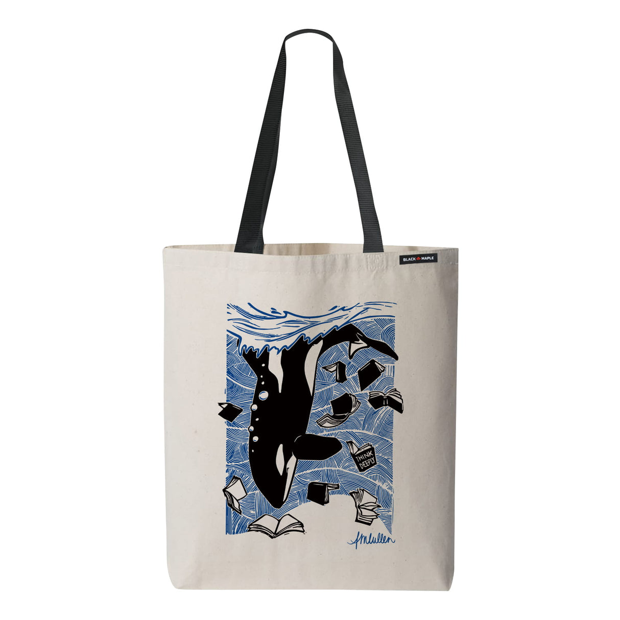 Anna M. Cullen x Black Maple Trading - Artist Collab: Orca Whale Tales Tote Bag