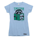Anna M. Cullen x Black Maple Trading - Artist Collab: Raccoon Reading Trash T-shirt