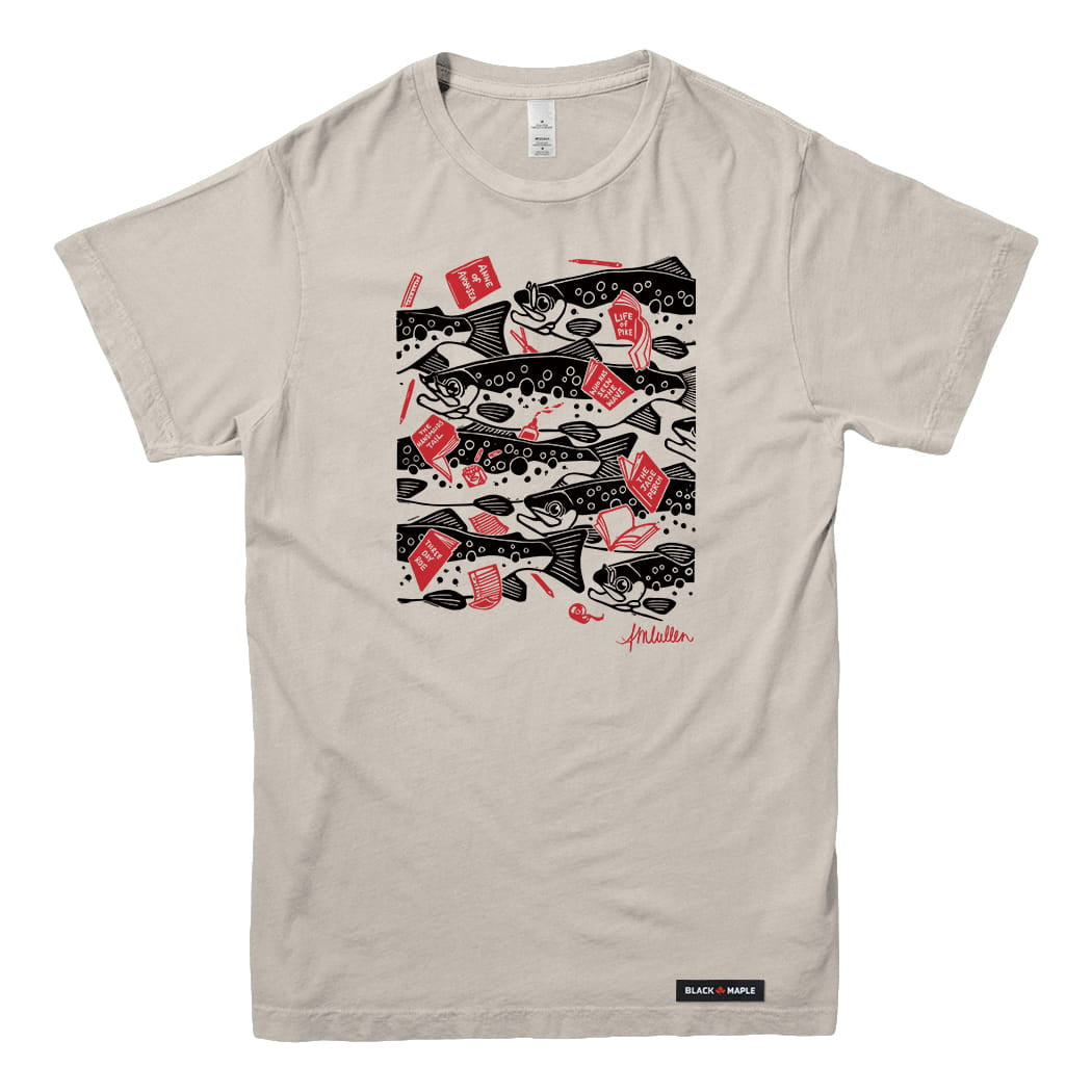 Anna M. Cullen x Black Maple Trading - Artist Collab: School of Salmon T-shirt