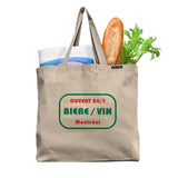 Biere Vin Montreal Tote Bag