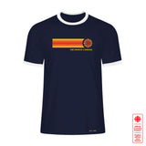 CBC 74 Retro Stripe Ringer Tee Navy with White