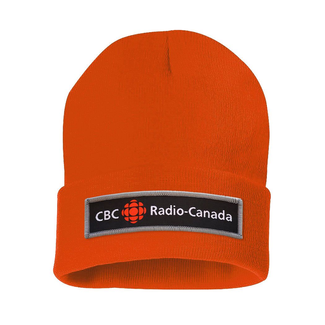 CBC Black and Grey Long Logo Cuff Tuque