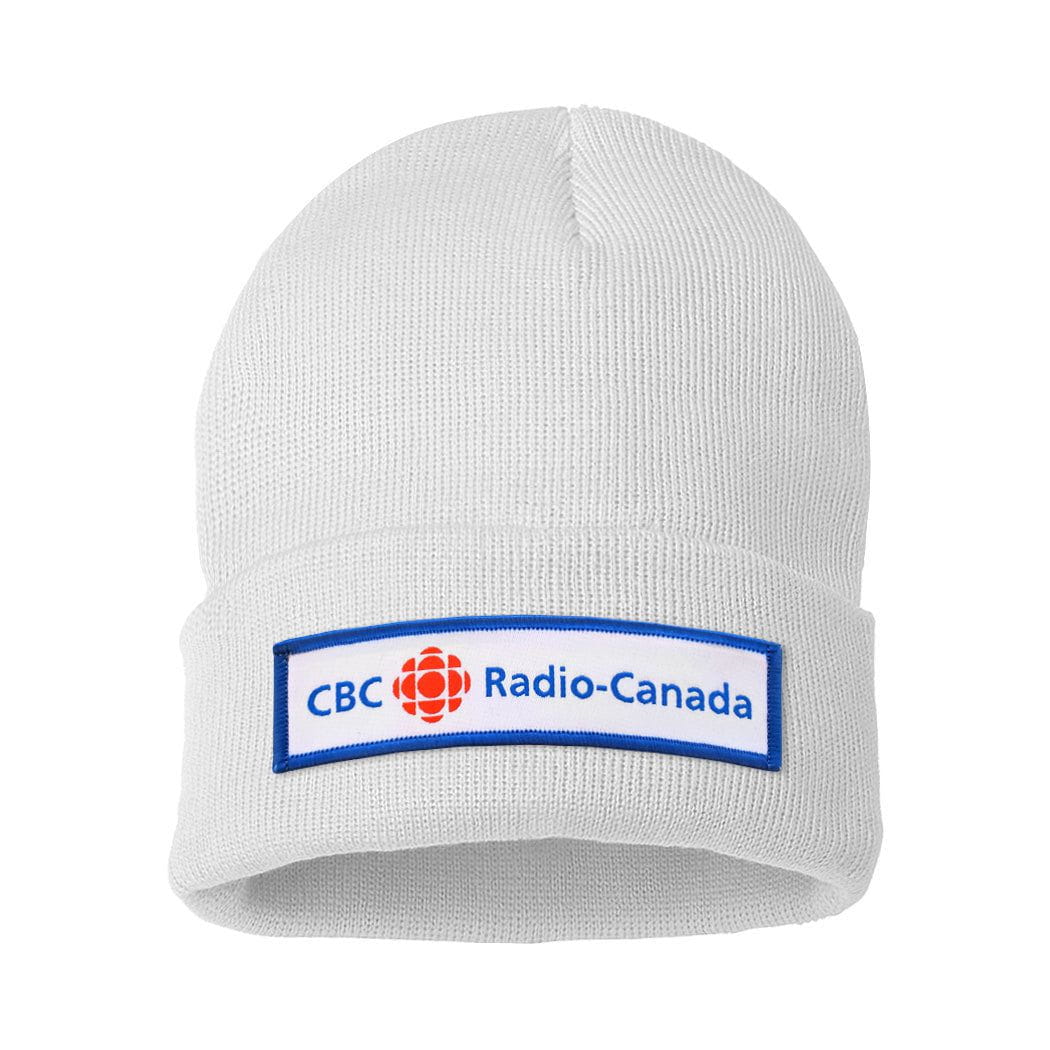 CBC Blue and White Long Logo Cuff Tuque