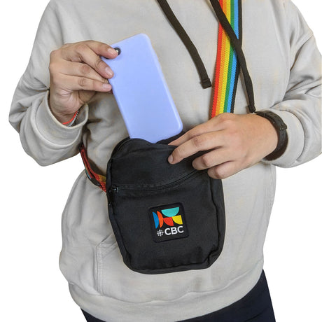 CBC Mosaic Logo Rainbow Strap Shoulder Bag