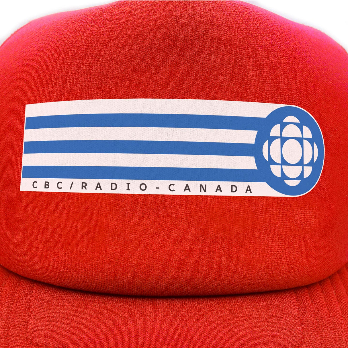 CBC White Gem Blue Retro Stripe Red Foam Snapback Trucker Cap