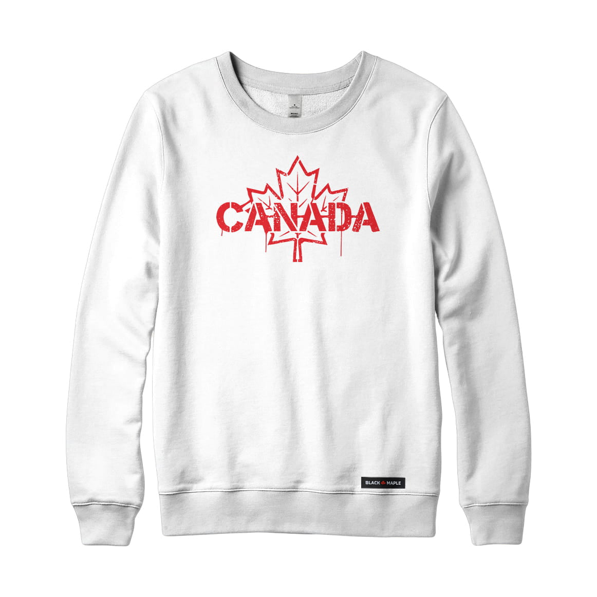 Canada Celebration Stencil Maple Leaf Sweatshirt or Hoodie