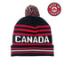 CANADA Knitted Cuffed Tuque with Pom Pom
