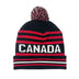 CANADA Knitted Cuffed Tuque with Pom Pom