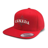 Canada with Leaf Flat Brim Snapback Cap